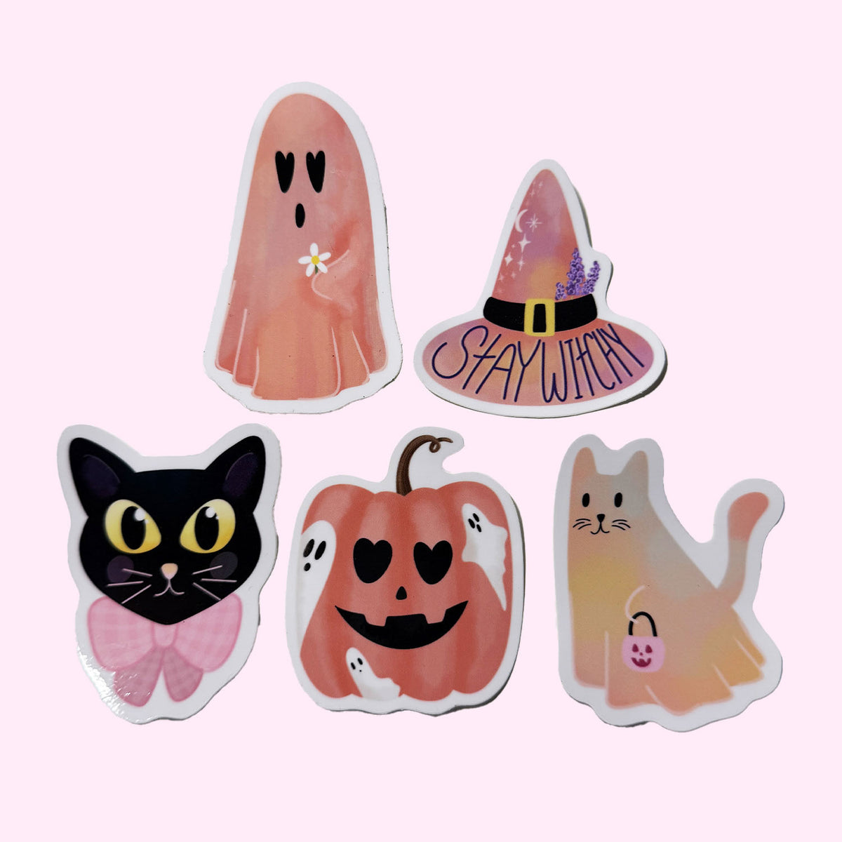 Pink Halloween Sticker Bundle