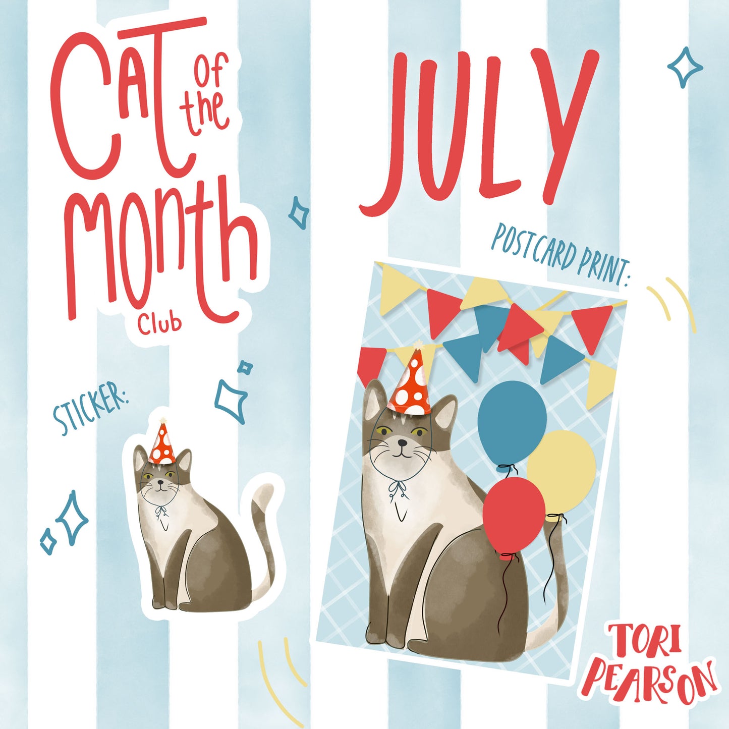 Cat of the month club - July Set