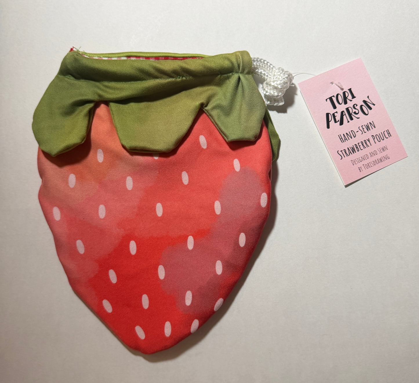 Strawberry Draw string pouch