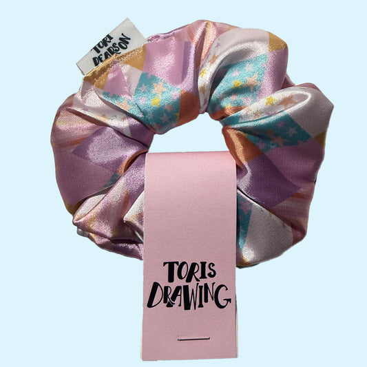 PatchWork Halloween Pattern Scrunchie