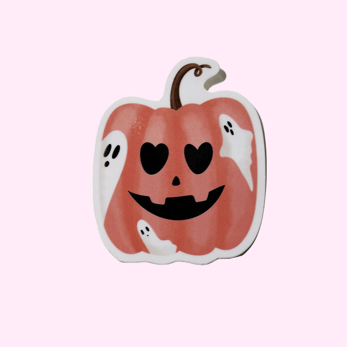 Pink Halloween Pumpkin Sticker