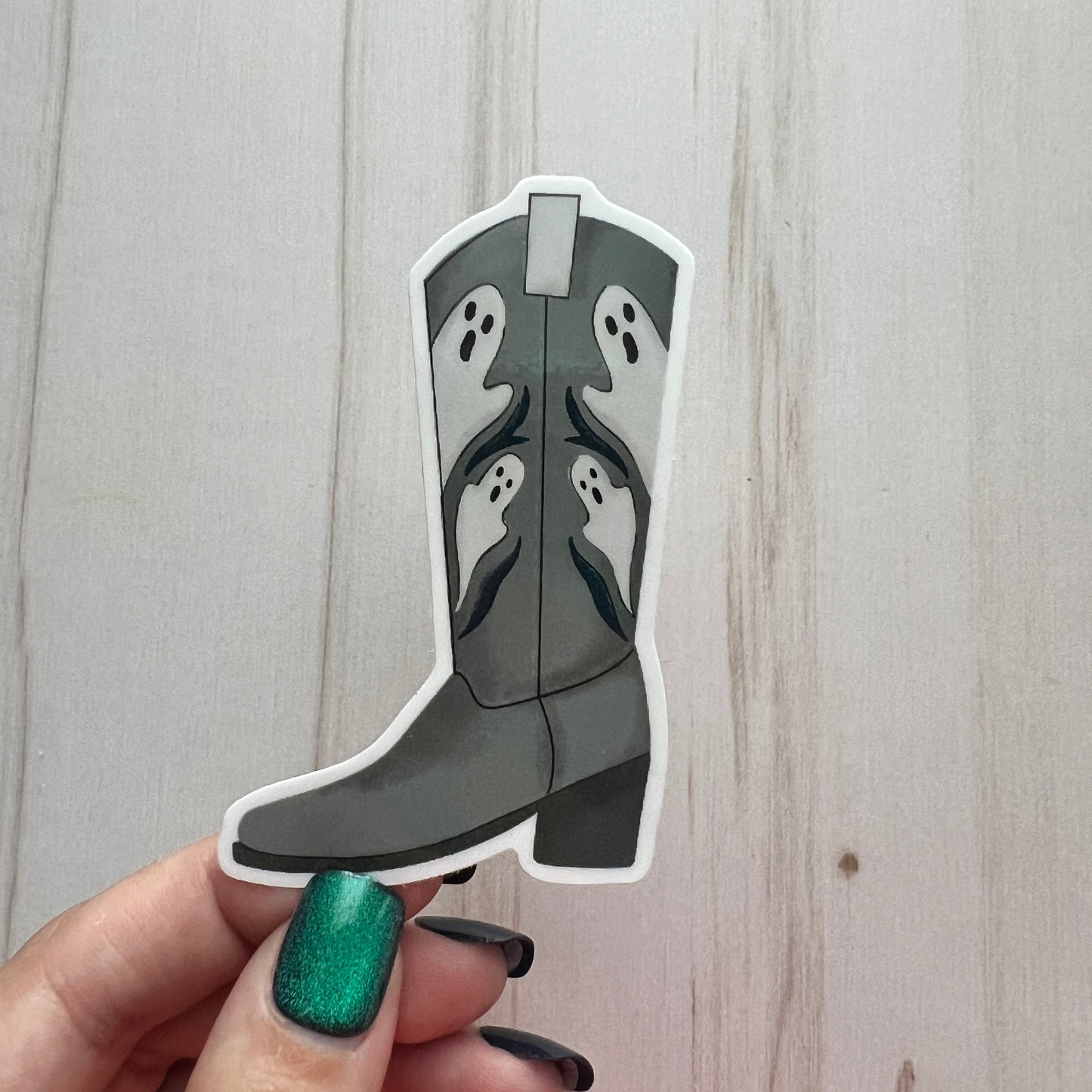 Goth Ghost Cowboy boot