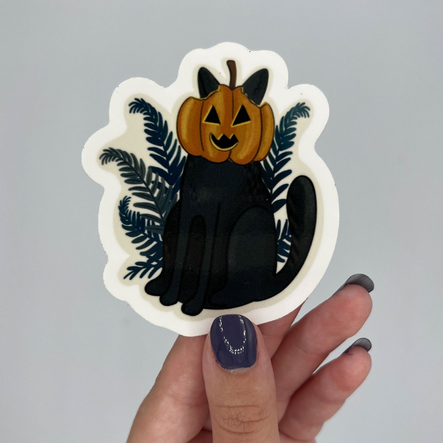 Jack-O-Cat Halloween Sticker