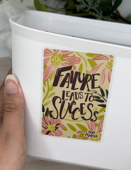 Failure Leads to Success Vinyl Sticker