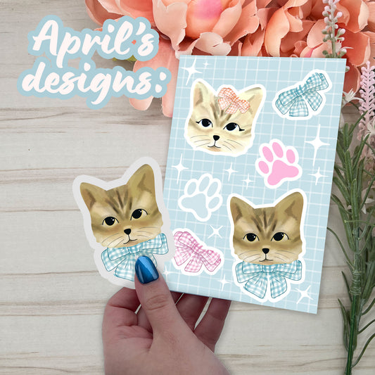 Cat of the month club - April Set
