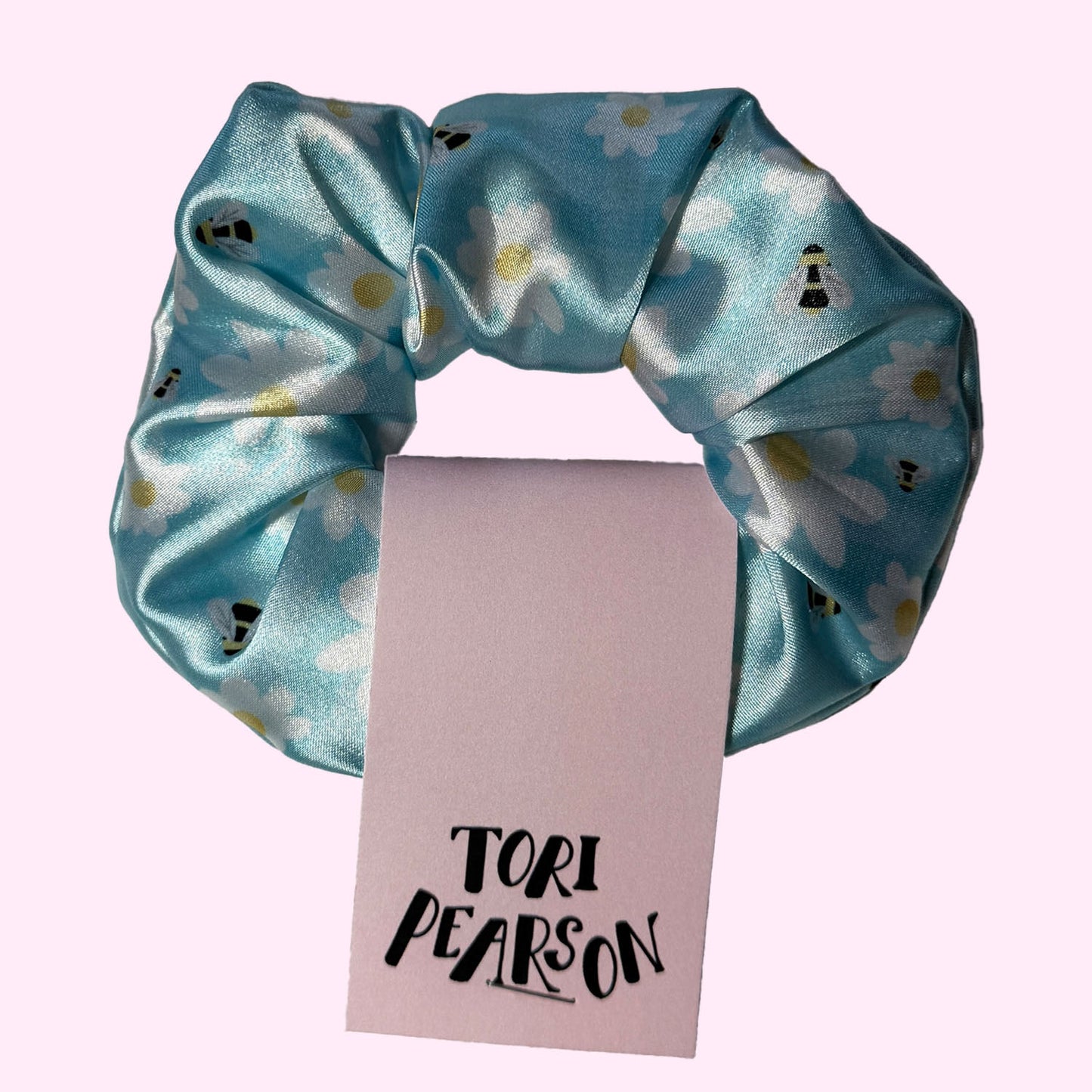 Blue Bee Scrunchie