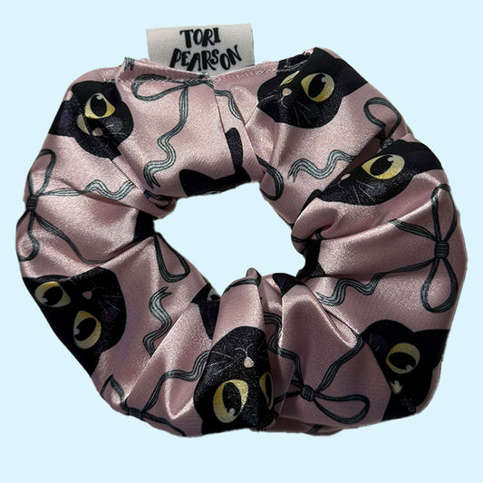 The Frances- Halloween Black Cat Scrunchie PRE-ORDER ONLY