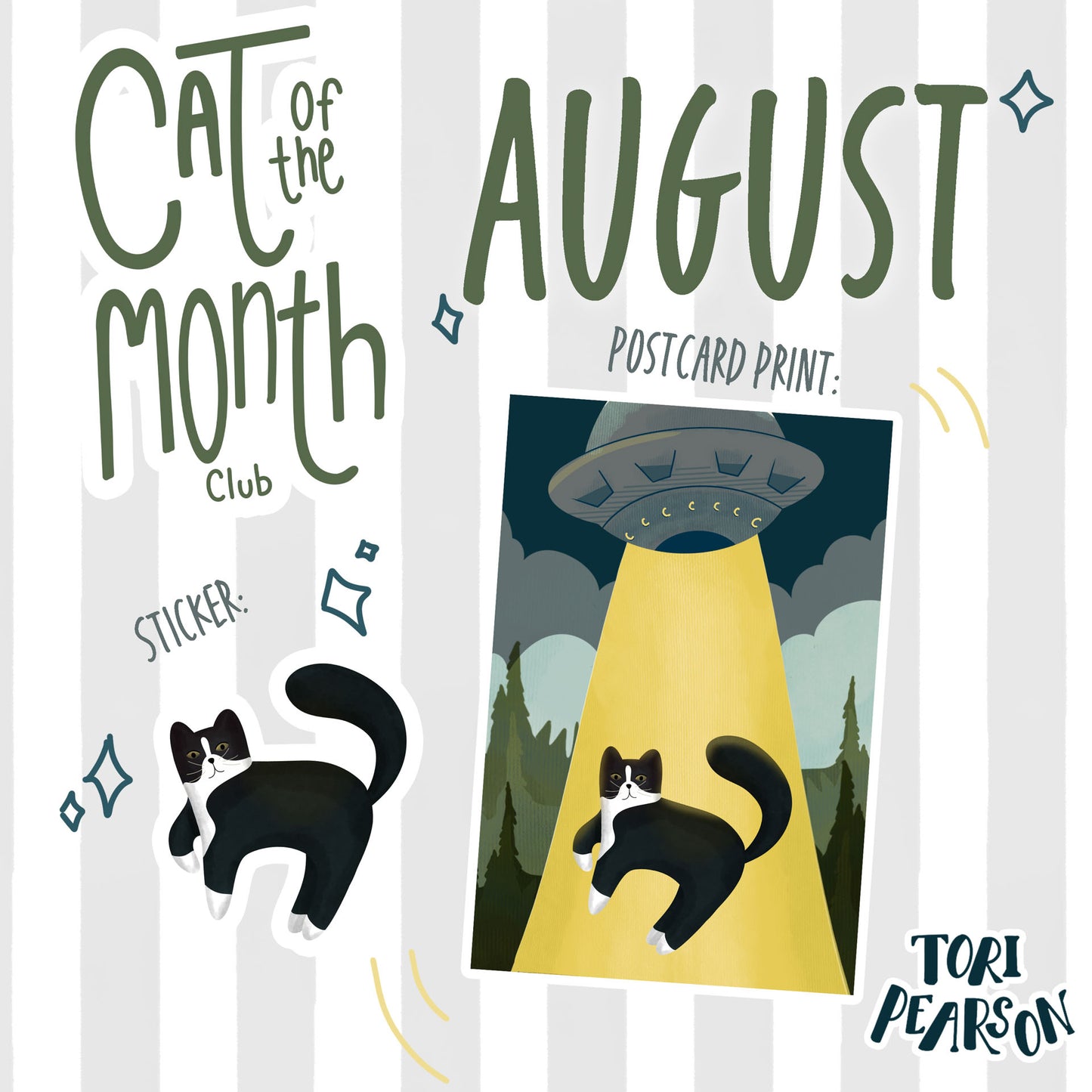Cat of the month club - August Set