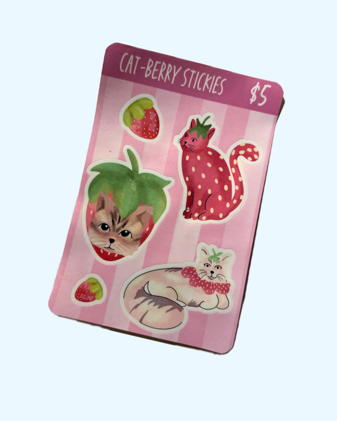 Cat-Berry Sticker Sheet