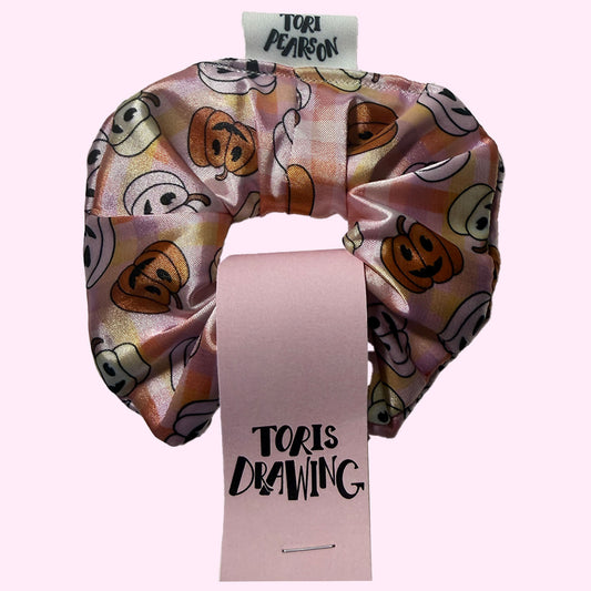 Pumpkin Toss - Halloween Pumpkin Print Scrunchie