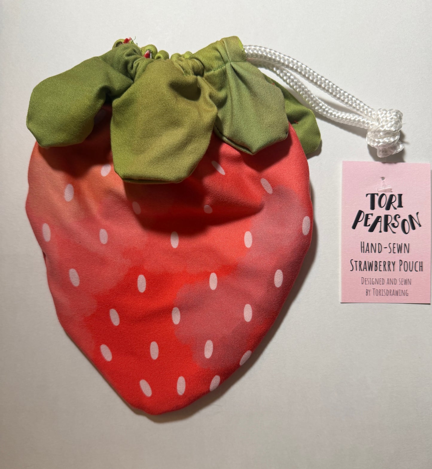 Strawberry Draw string pouch