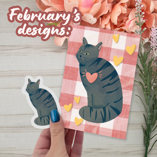Cat of the month club - February Set