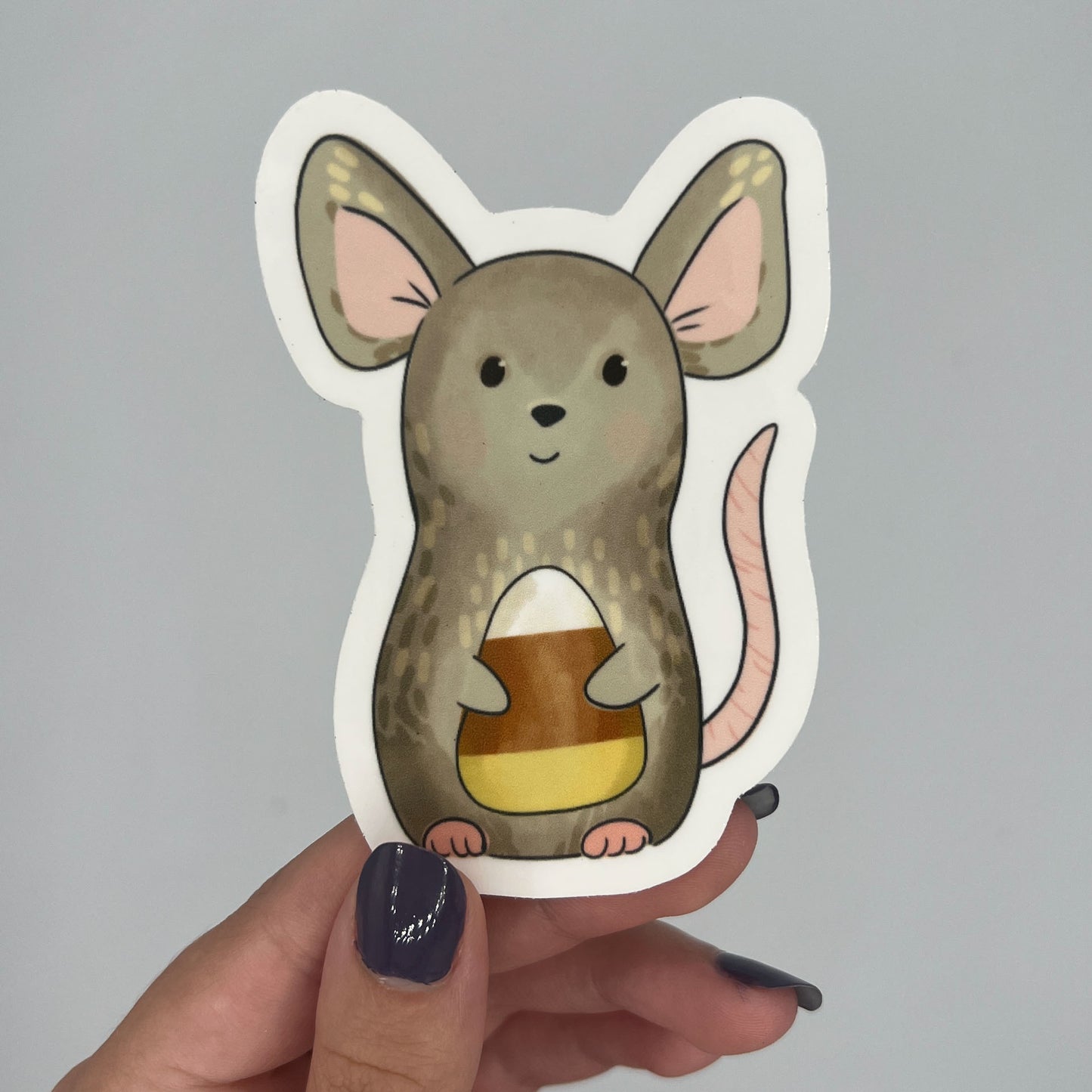 Candy Corn Mouse Halloween Sticker