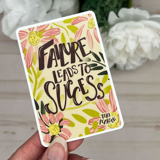 Failure Leads to Success Vinyl Sticker