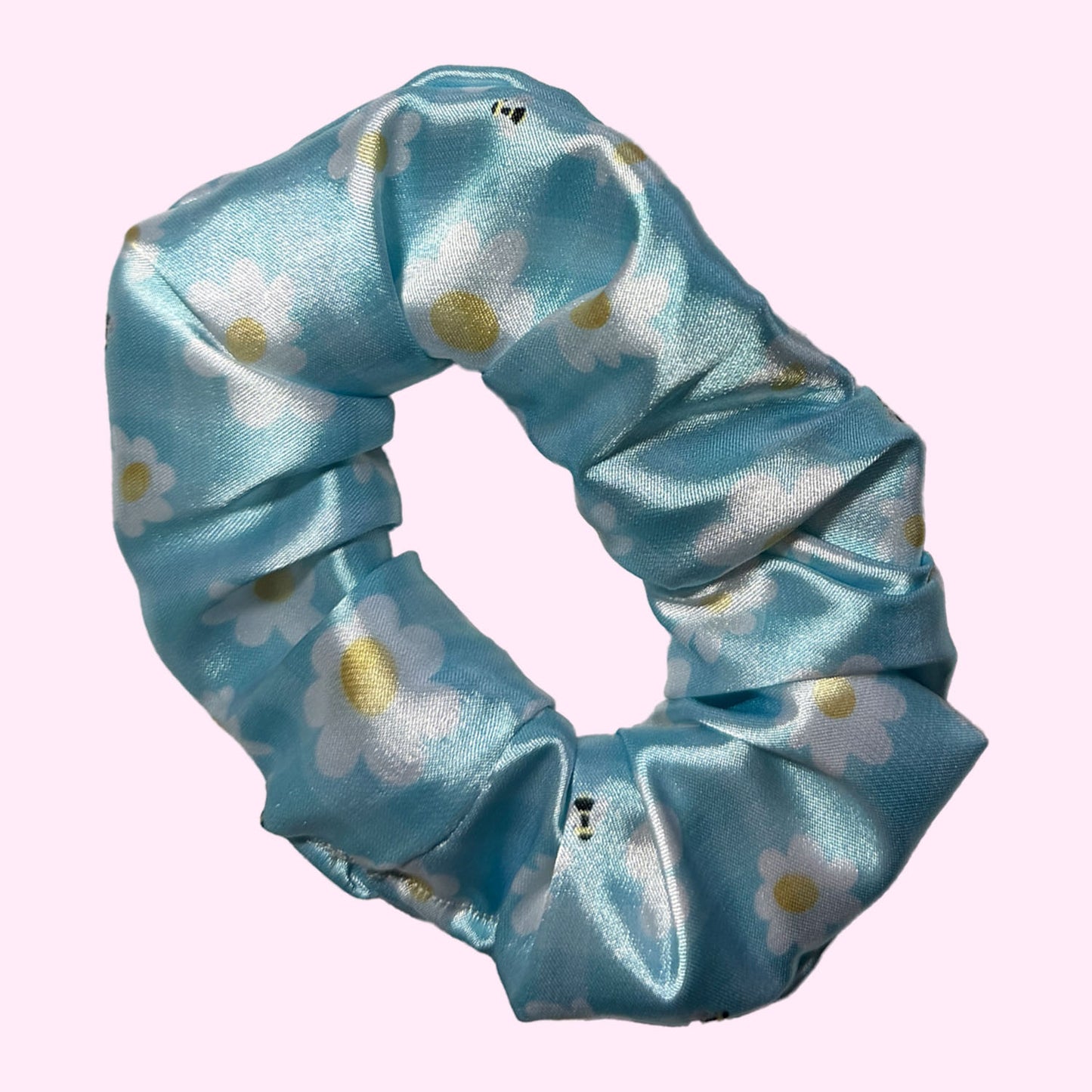 Blue Bee Scrunchie