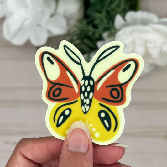 Glow in the Dark Butterfly Vinyl Sticker