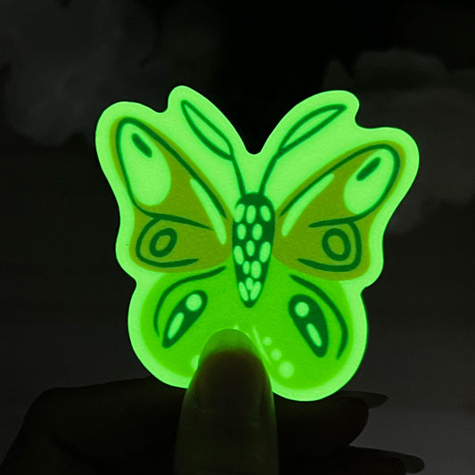 Glow in the Dark Butterfly Vinyl Sticker