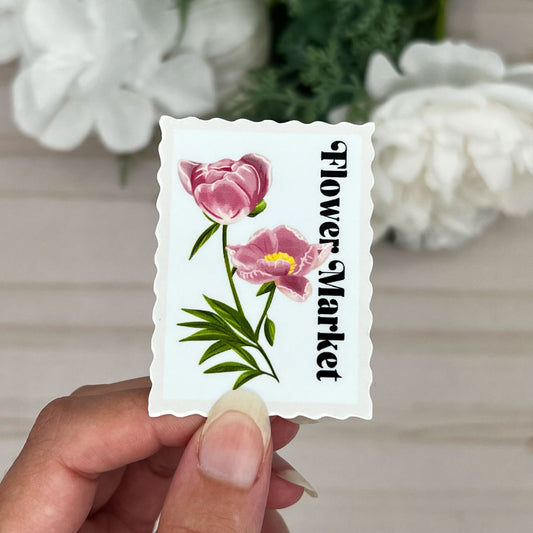 Flower Market Stamp Vinyl Sticker