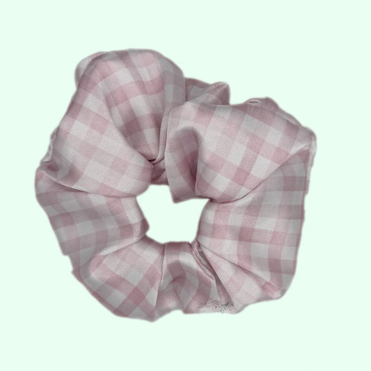 Pink Gingham Scrunchie