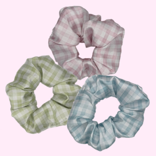 Gingham Scrunchie 3 Pack