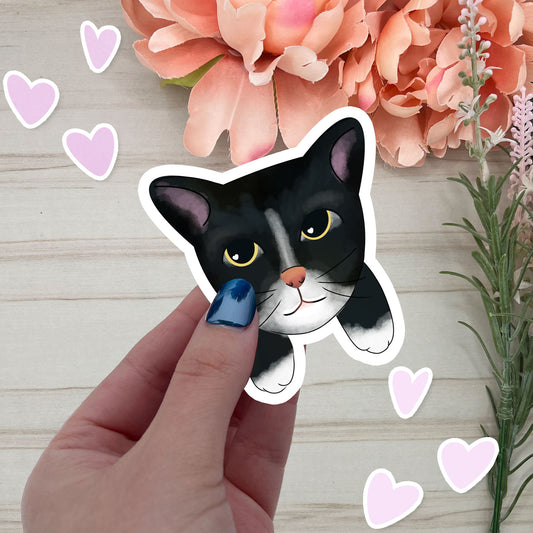 Tuxedo Cat Vinyl Sticker